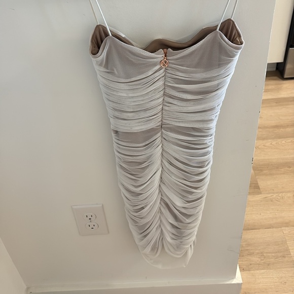 Nookie White Ruched Mini Dress - Picture 7 of 7